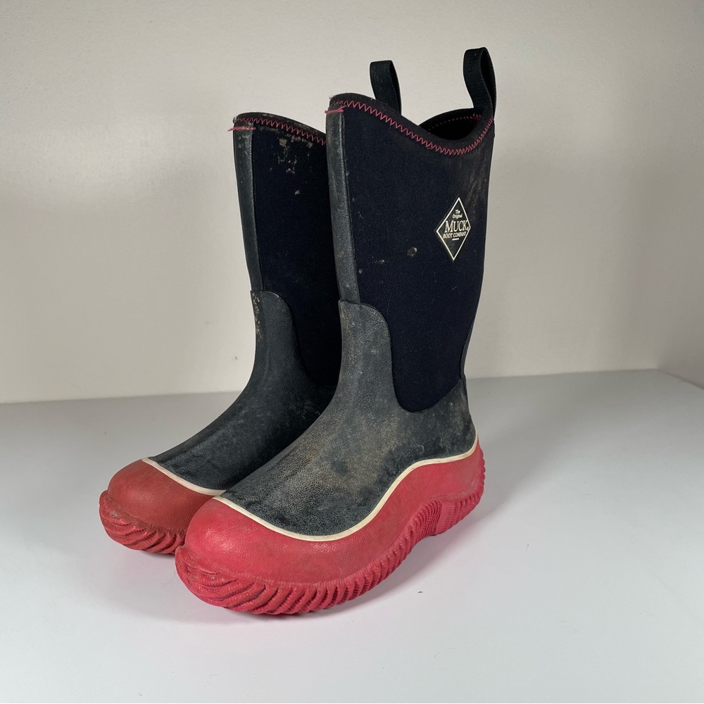 Kids Muck Boot Rugged  Waterproof, Insulated, Kids Size 13c Red Black Mud Boots